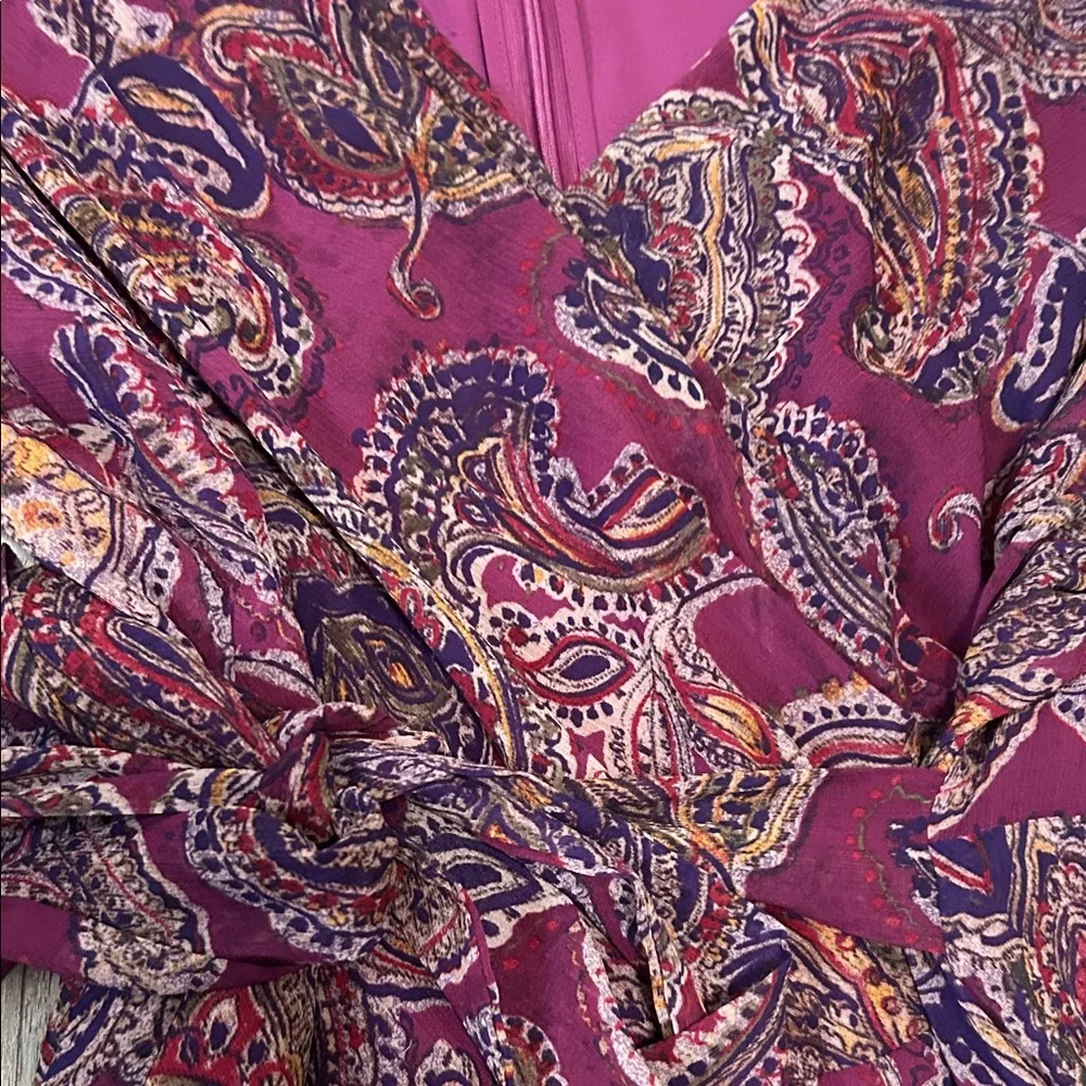 Ralph Lauren Paisley  Dress in Rich Purple - Picture 3 of 9